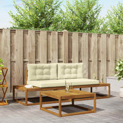 Set vanjskih sofa s jastukom Prirodna i krem