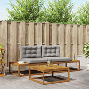 Set vanjskih sofa s jastukom Prirodna i svijetlo siva