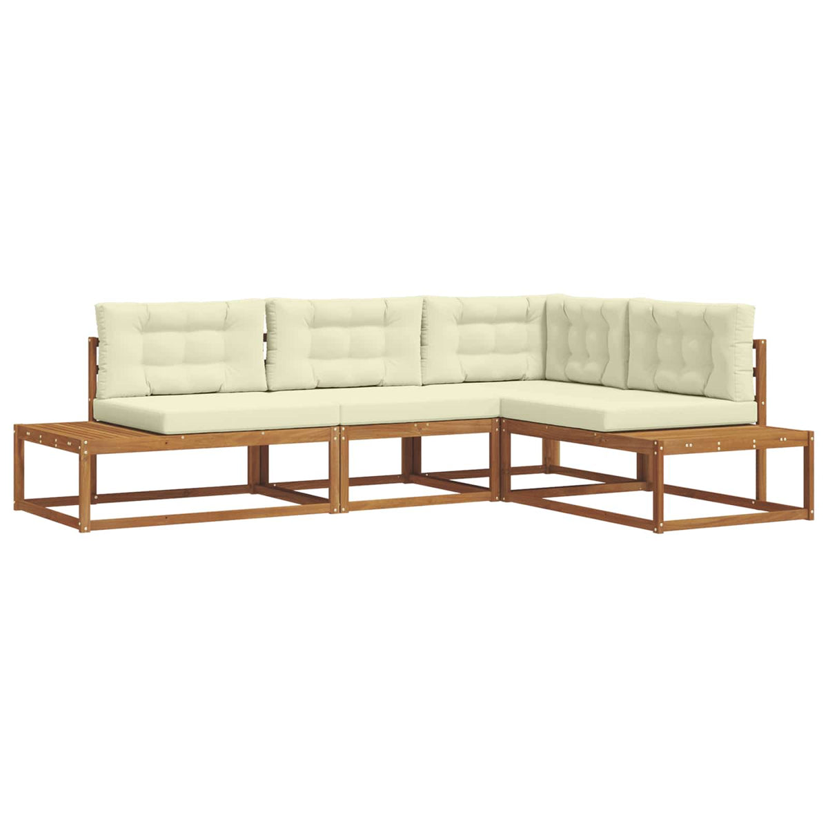 Set vanjskih sofa Prirodna i krem