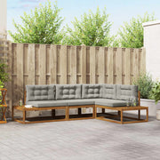 Set vanjskih sofa Prirodna i svijetlo siva