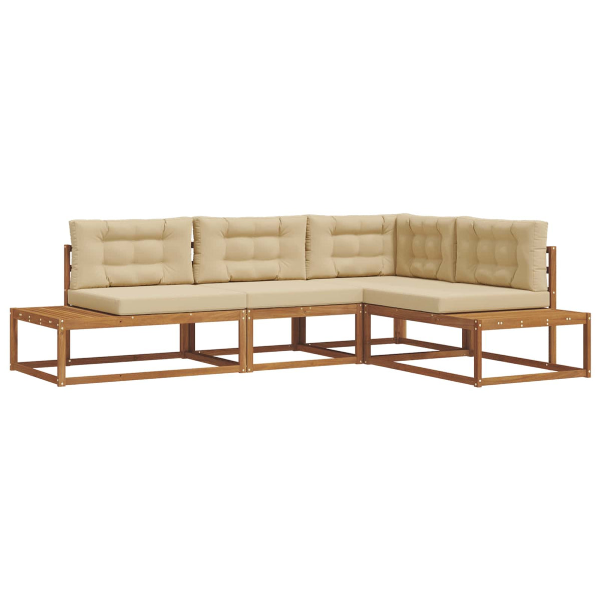 Set vanjskih sofa Prirodna i bež