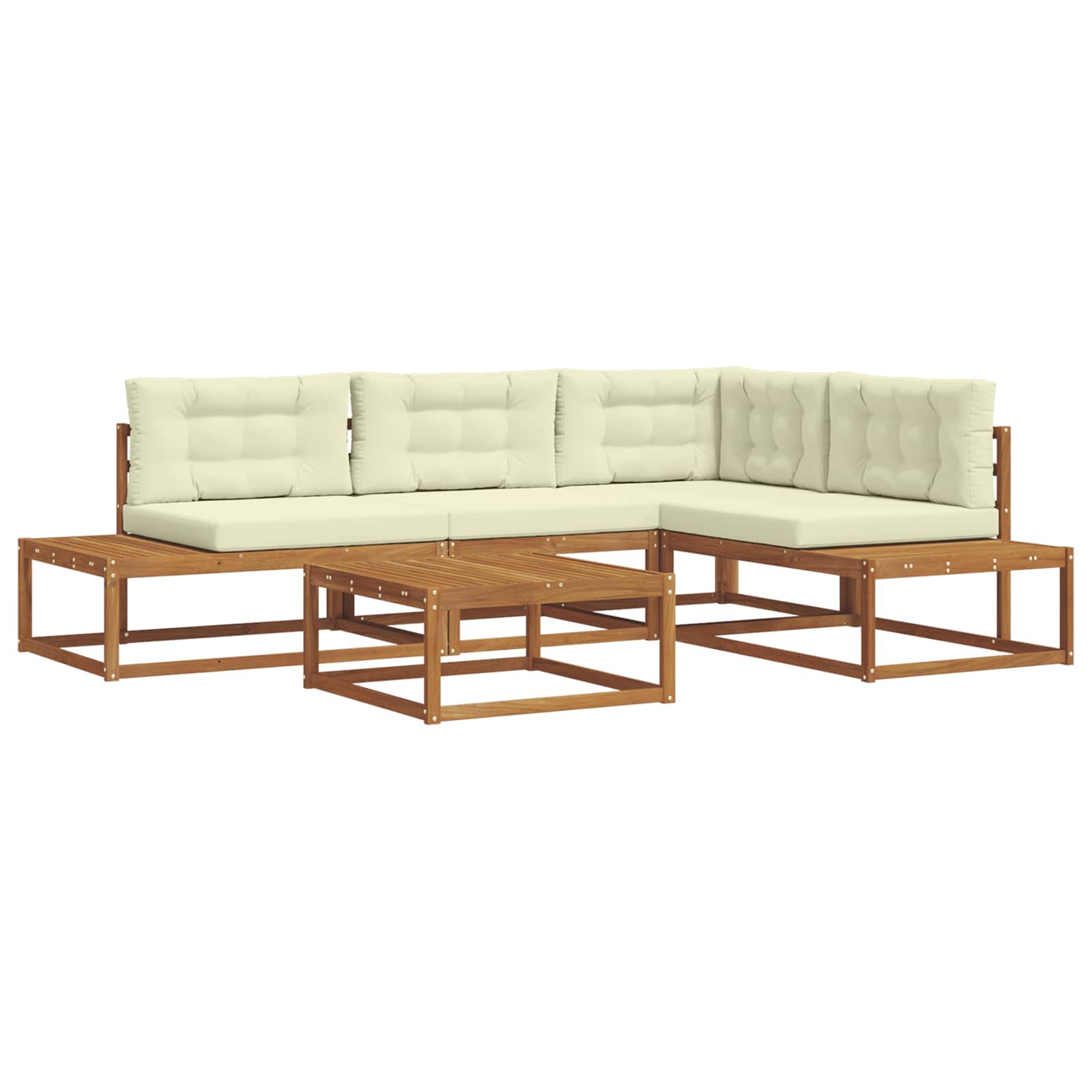 Set vanjskih sofa Prirodna i krem