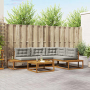 Set vanjskih sofa Prirodna i svijetlo siva