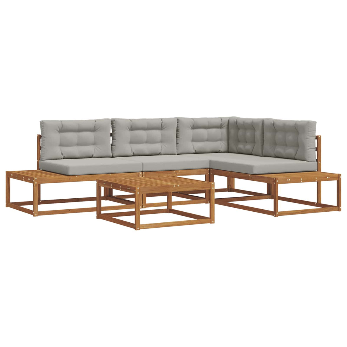 Set vanjskih sofa Prirodna i svijetlo siva
