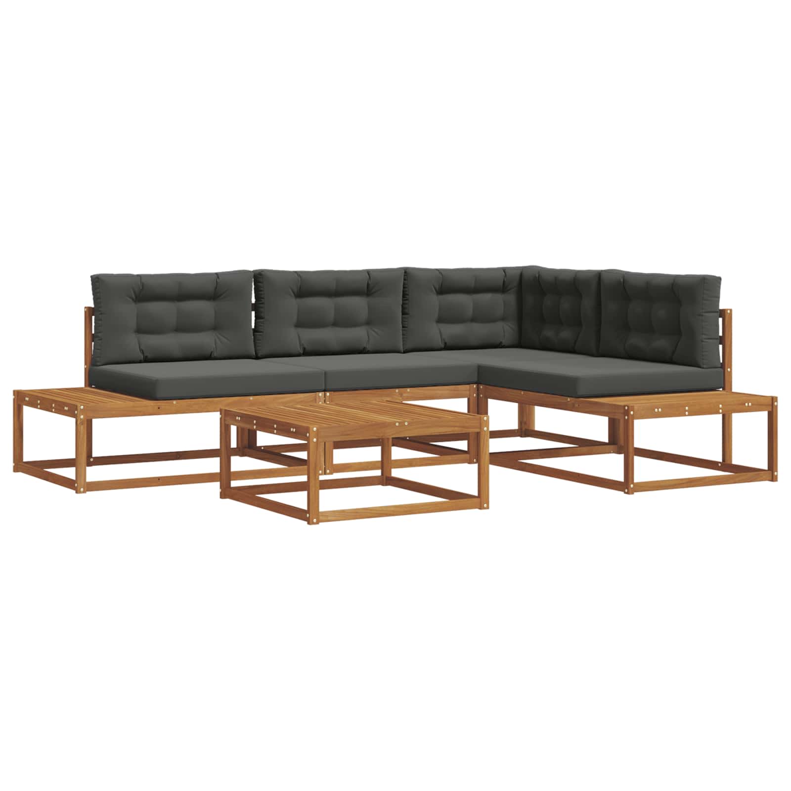 Set vanjskih sofa Prirodna i antracit
