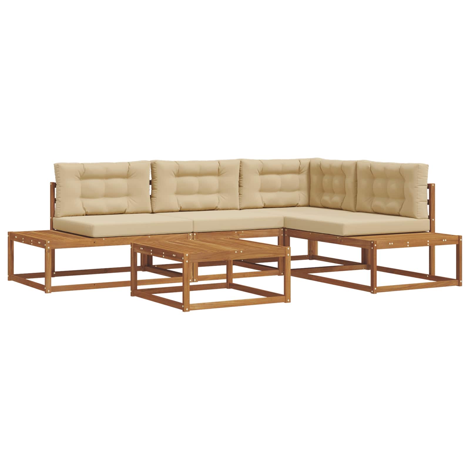 Set vanjskih sofa Prirodna i bež