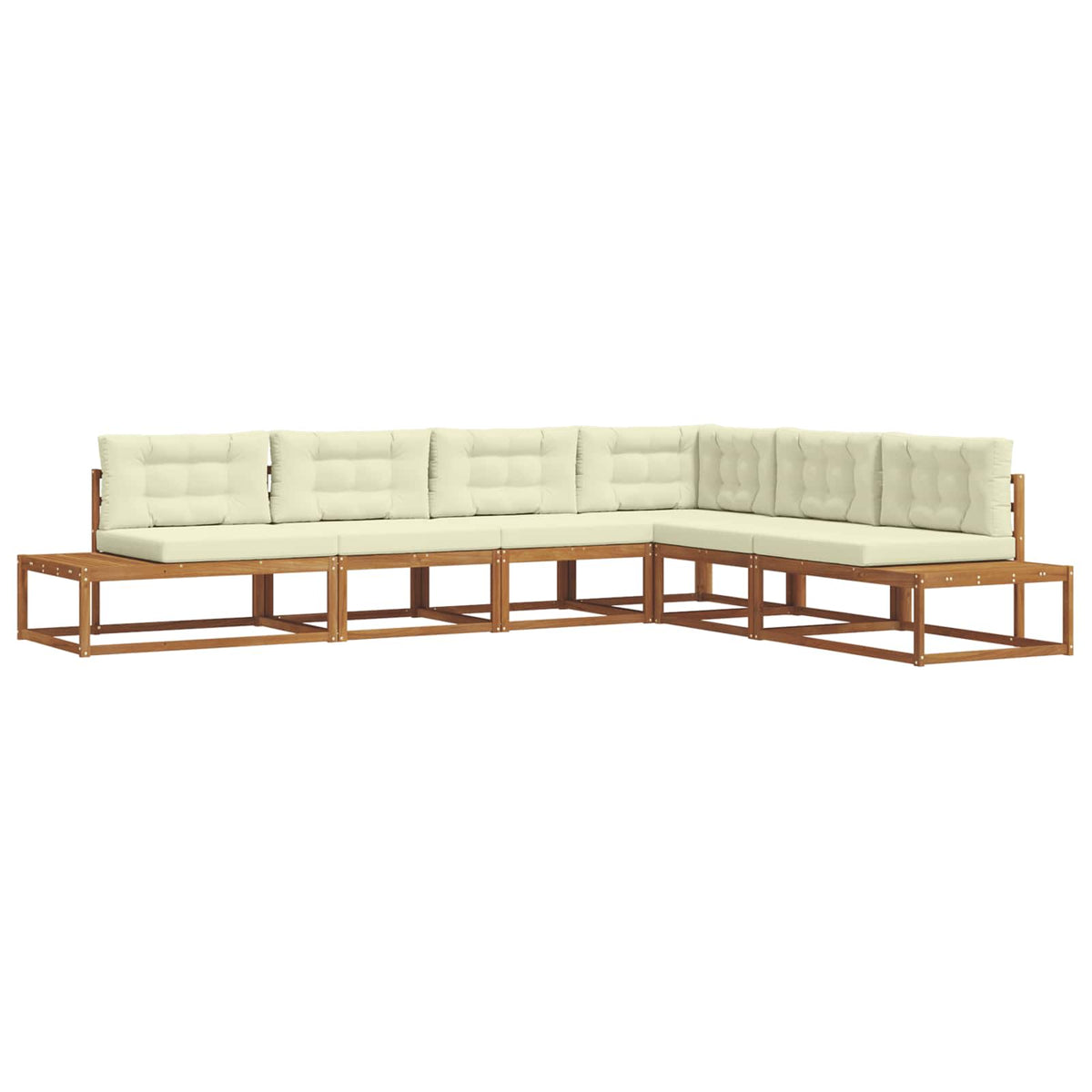 Set vanjskih sofa Prirodna i krem