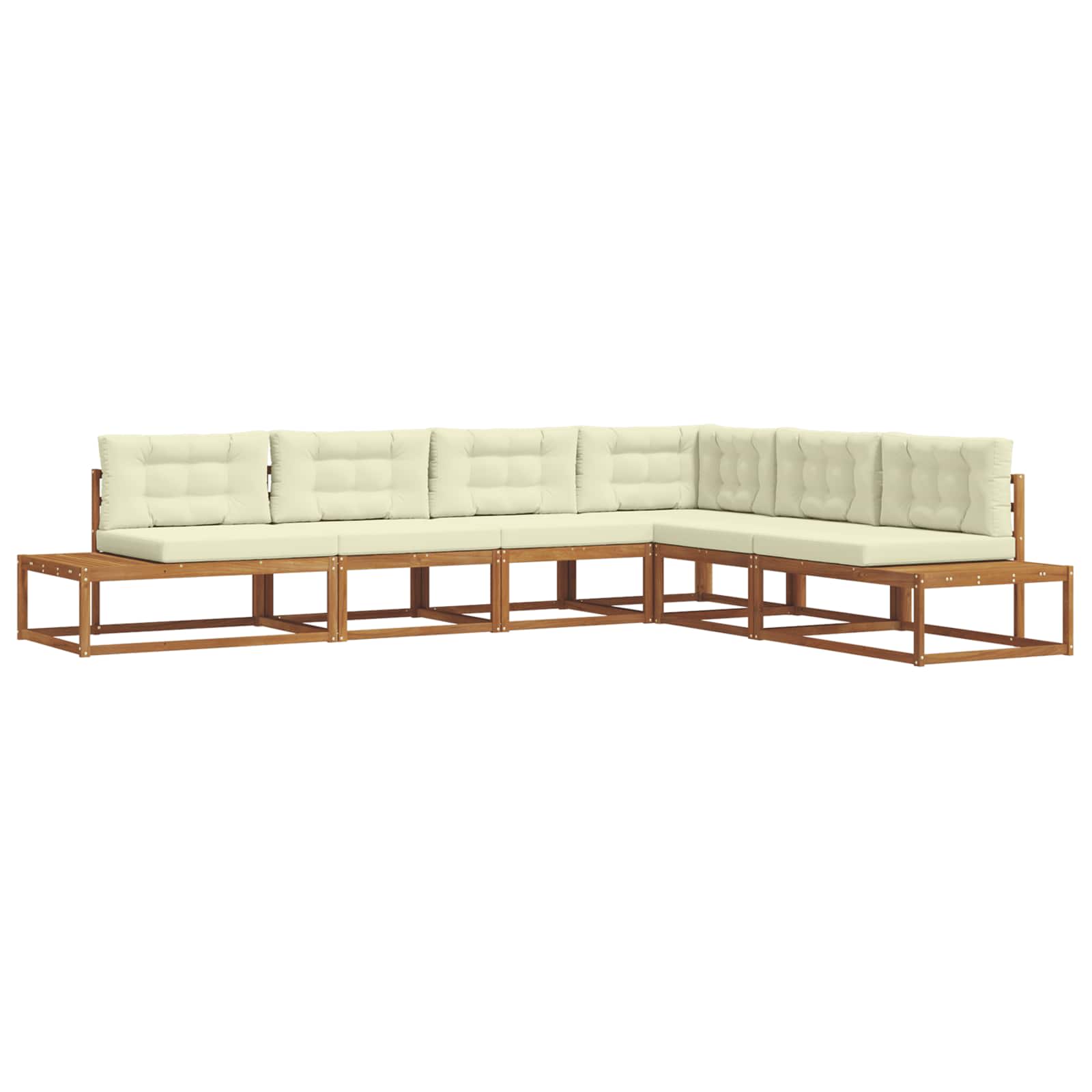 Set vanjskih sofa Prirodna i krem