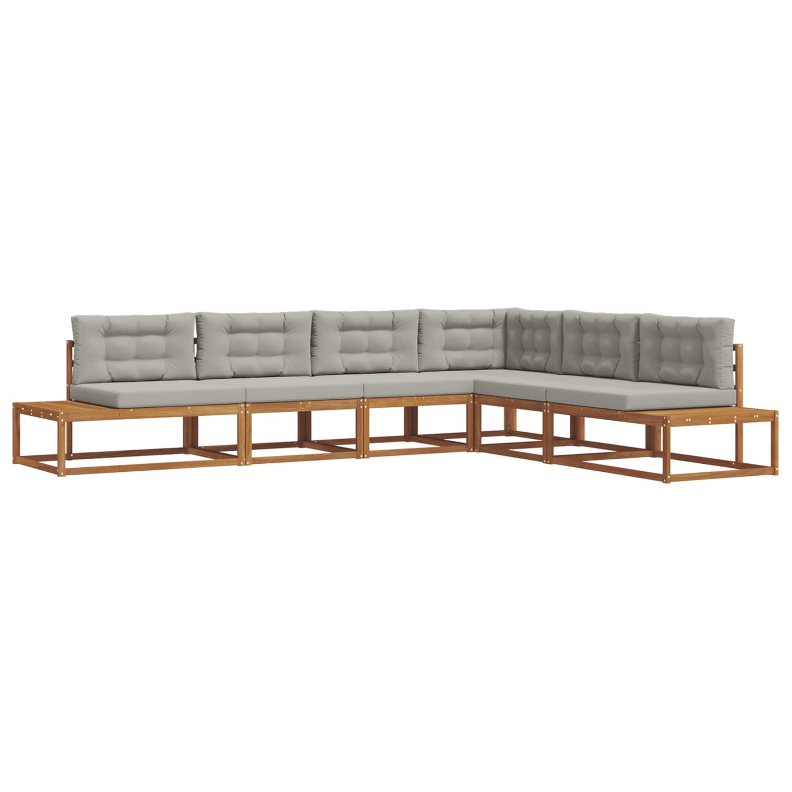 Set vanjskih sofa Prirodna i svijetlo siva
