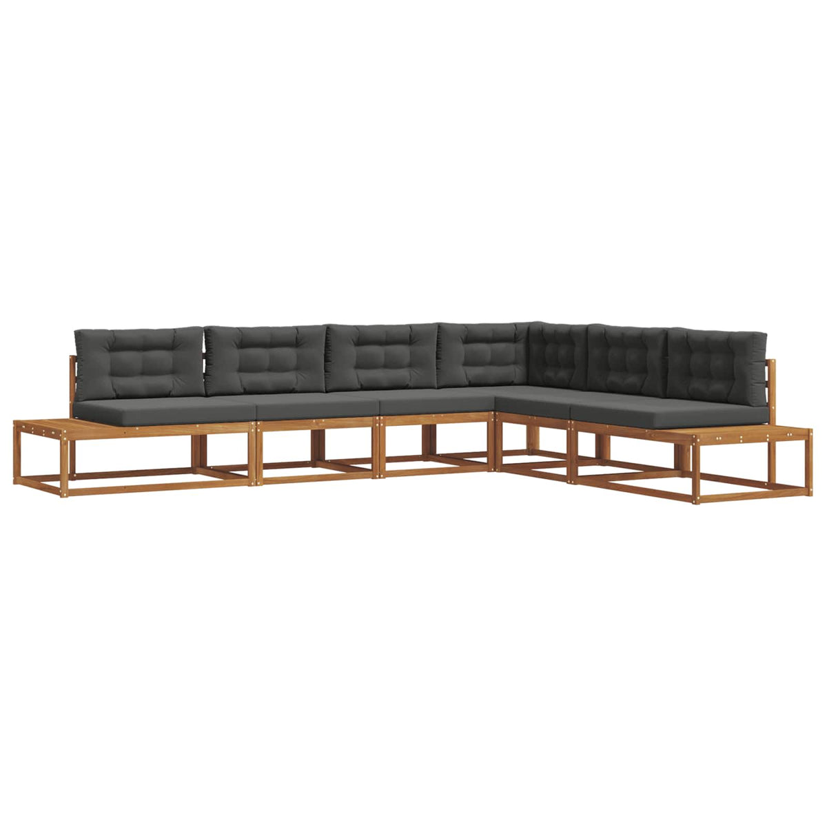 Set vanjskih sofa Prirodna i antracit