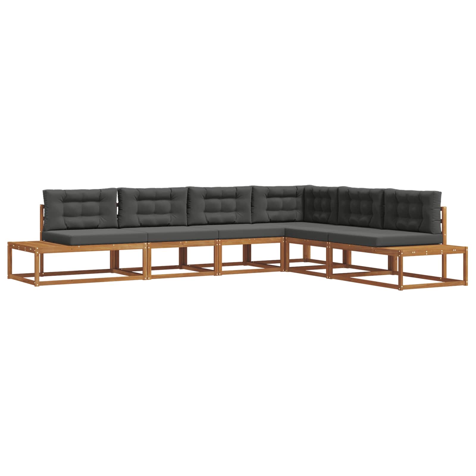 Set vanjskih sofa Prirodna i antracit
