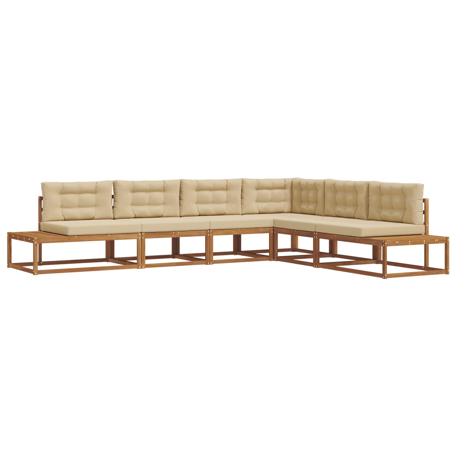 Set vanjskih sofa Prirodna i bež