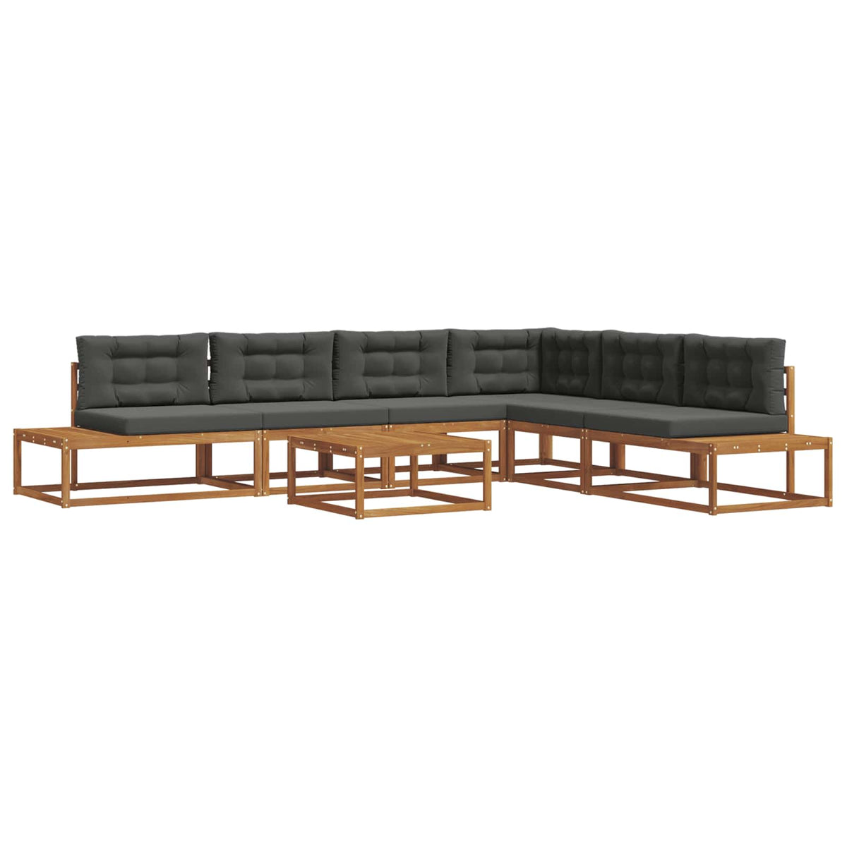 Set vanjskih sofa Prirodna i antracit