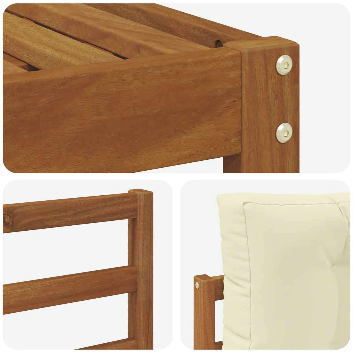 Set vanjskih sofa s jastukom 11 pcs Prirodna i krem