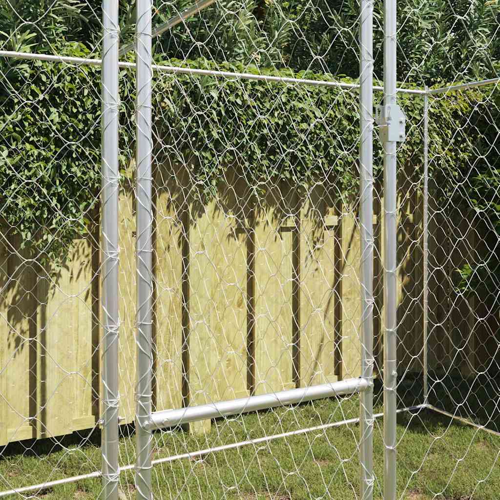 Kavez za pse Srebrno 400 x 200 x 200 cm Cinkani čelik