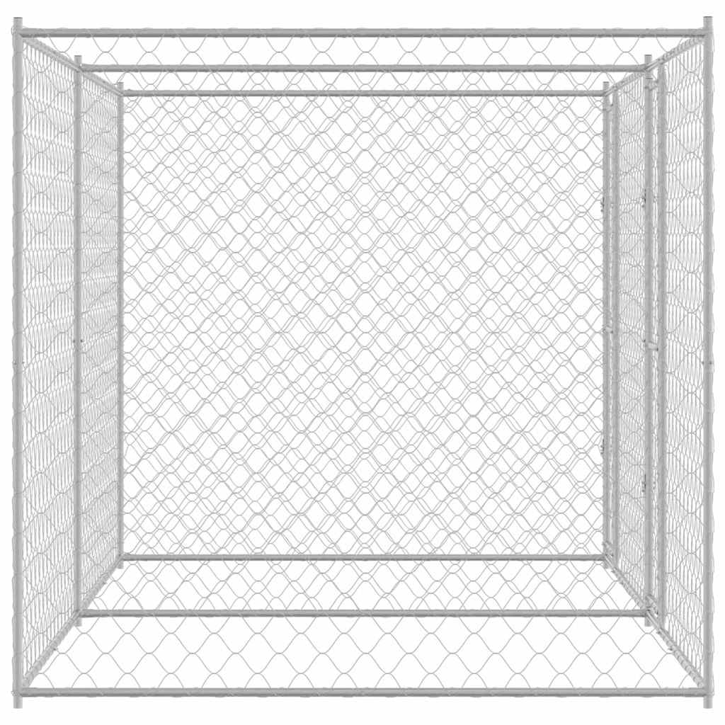 Kavez za pse Srebrno 400 x 200 x 200 cm Cinkani čelik