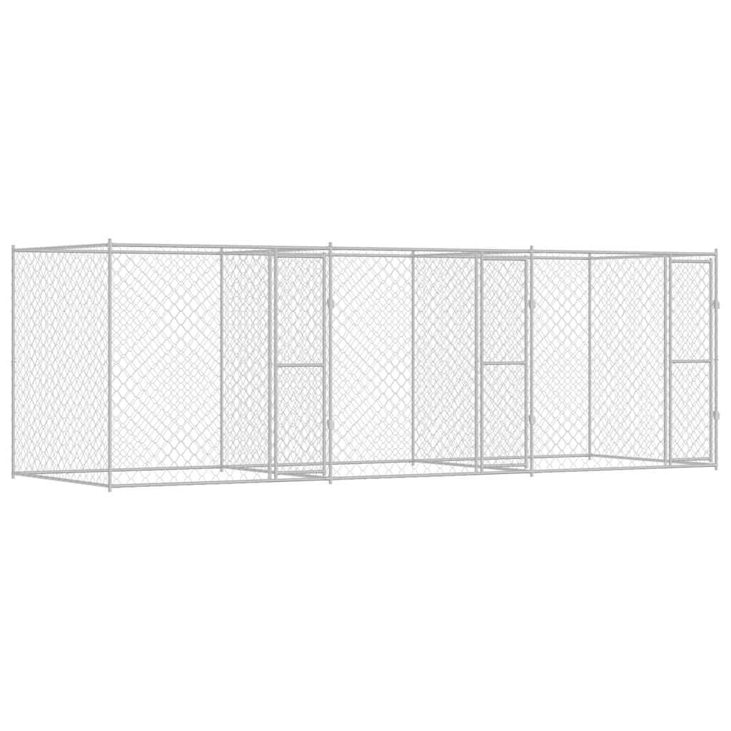 Kavez za pse Srebrno 600 x 200 x 200 cm Cinkani čelik