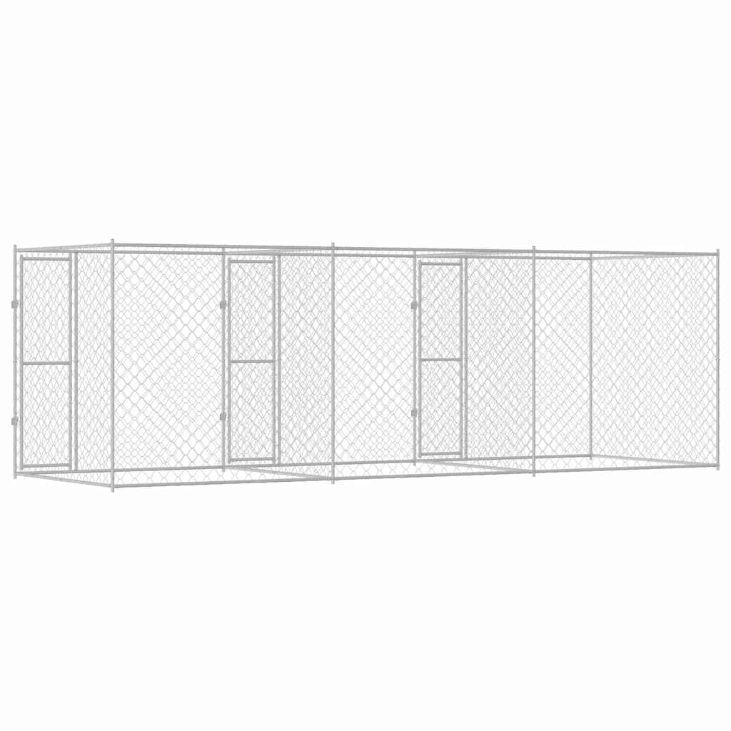 Kavez za pse Srebrno 600 x 200 x 200 cm Cinkani čelik