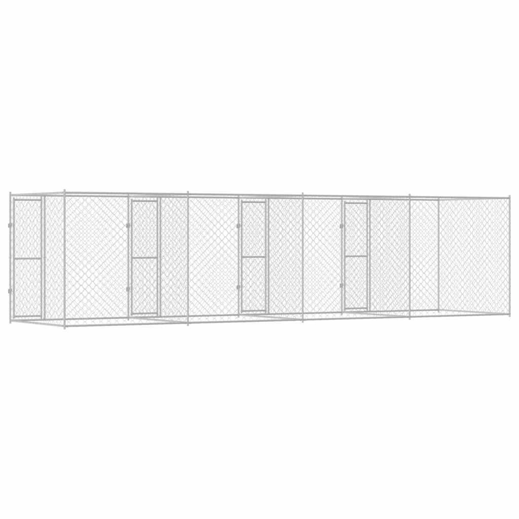 Kavez za pse Srebrno 800 x 200 x 200 cm Cinkani čelik