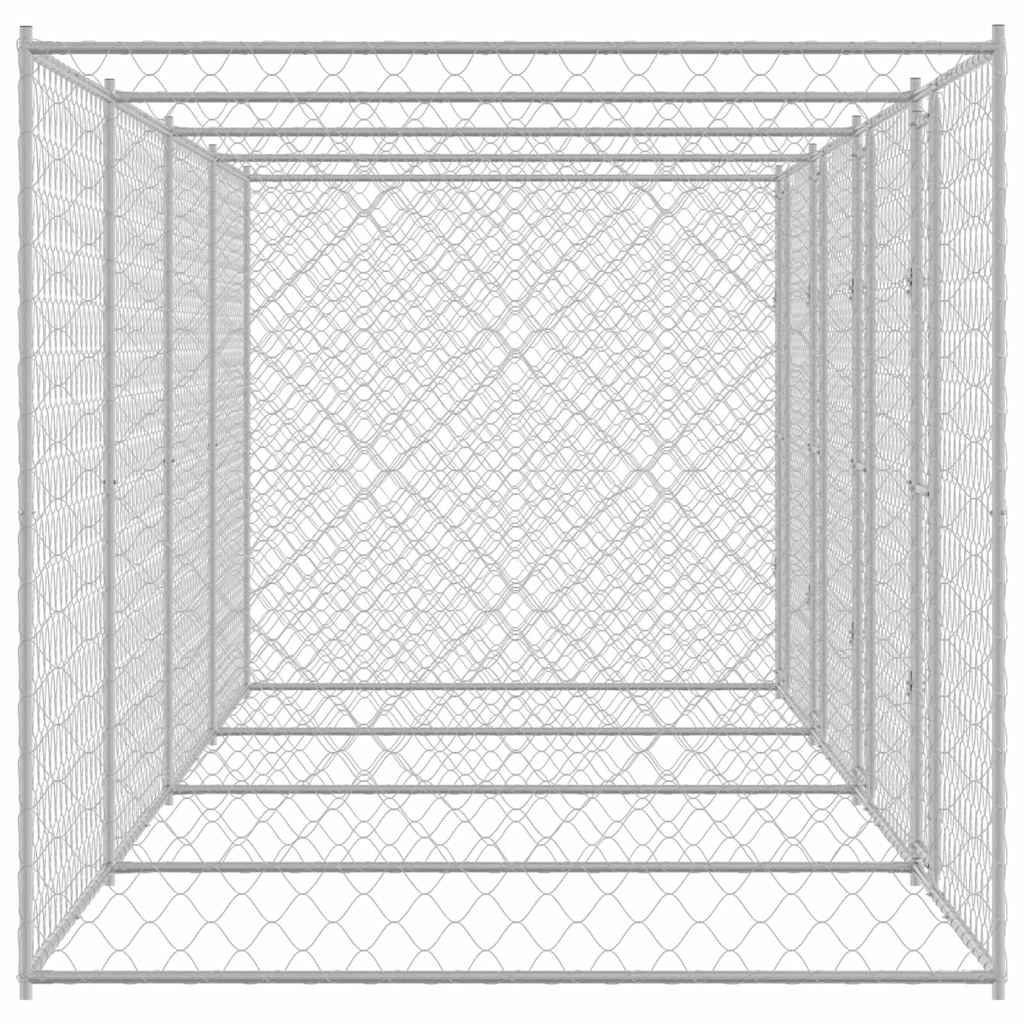 Kavez za pse Srebrno 800 x 200 x 200 cm Cinkani čelik