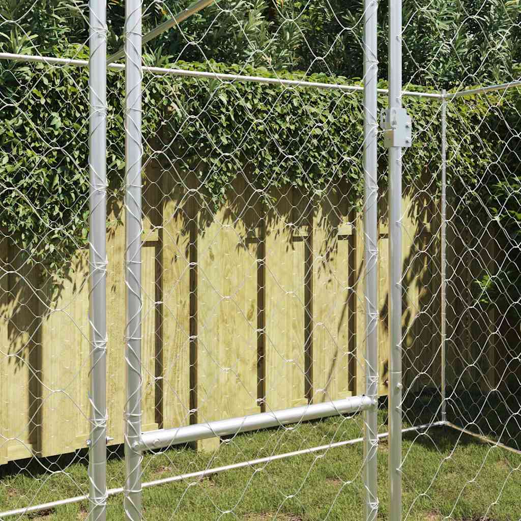 Kavez za pse Srebrno 400 x 200 x 200 cm Cinkani čelik