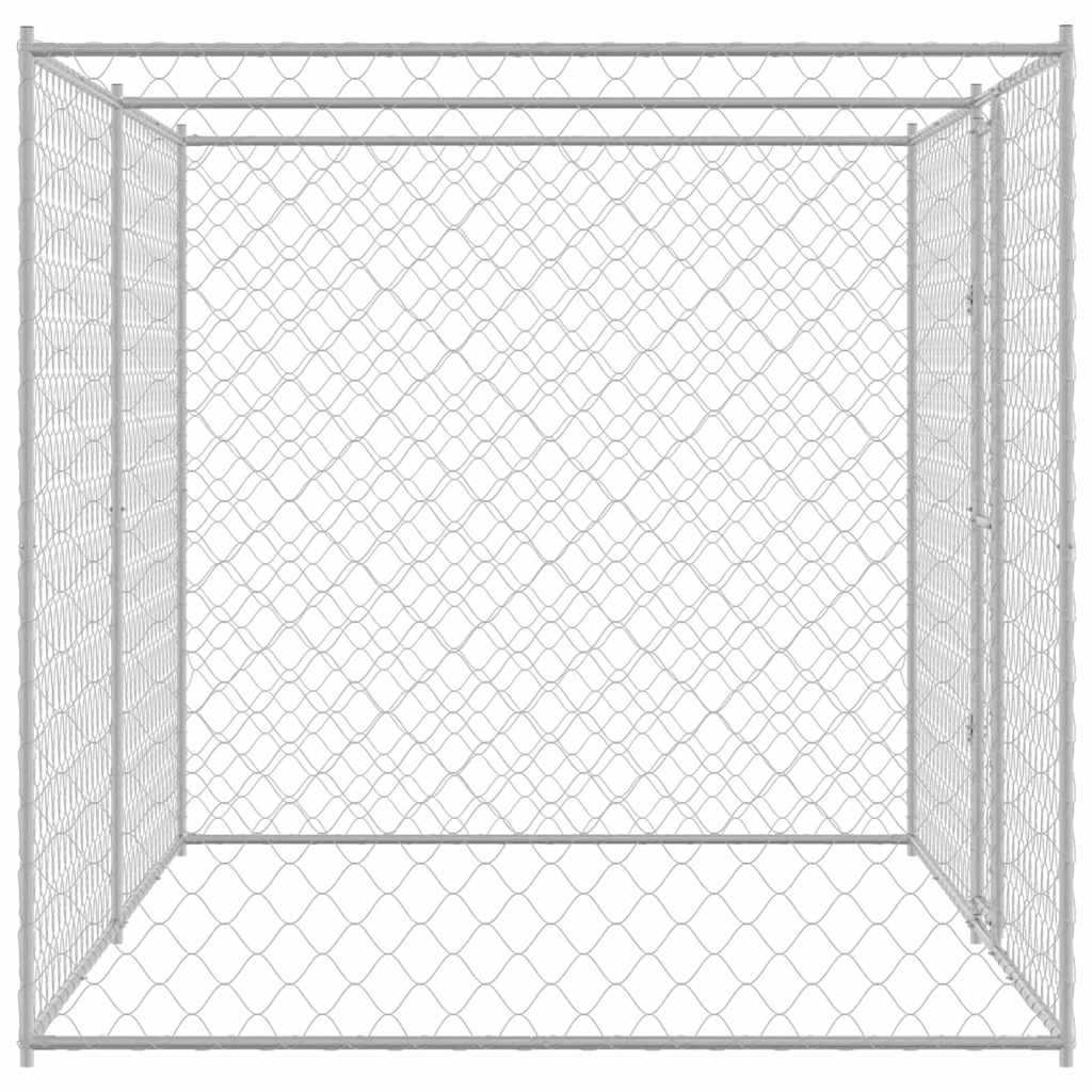 Kavez za pse Srebrno 400 x 200 x 200 cm Cinkani čelik