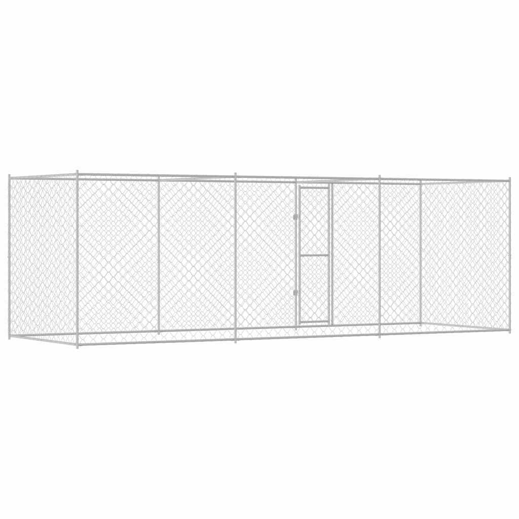 Kavez za pse Srebrno 600 x 200 x 200 cm Cinkani čelik