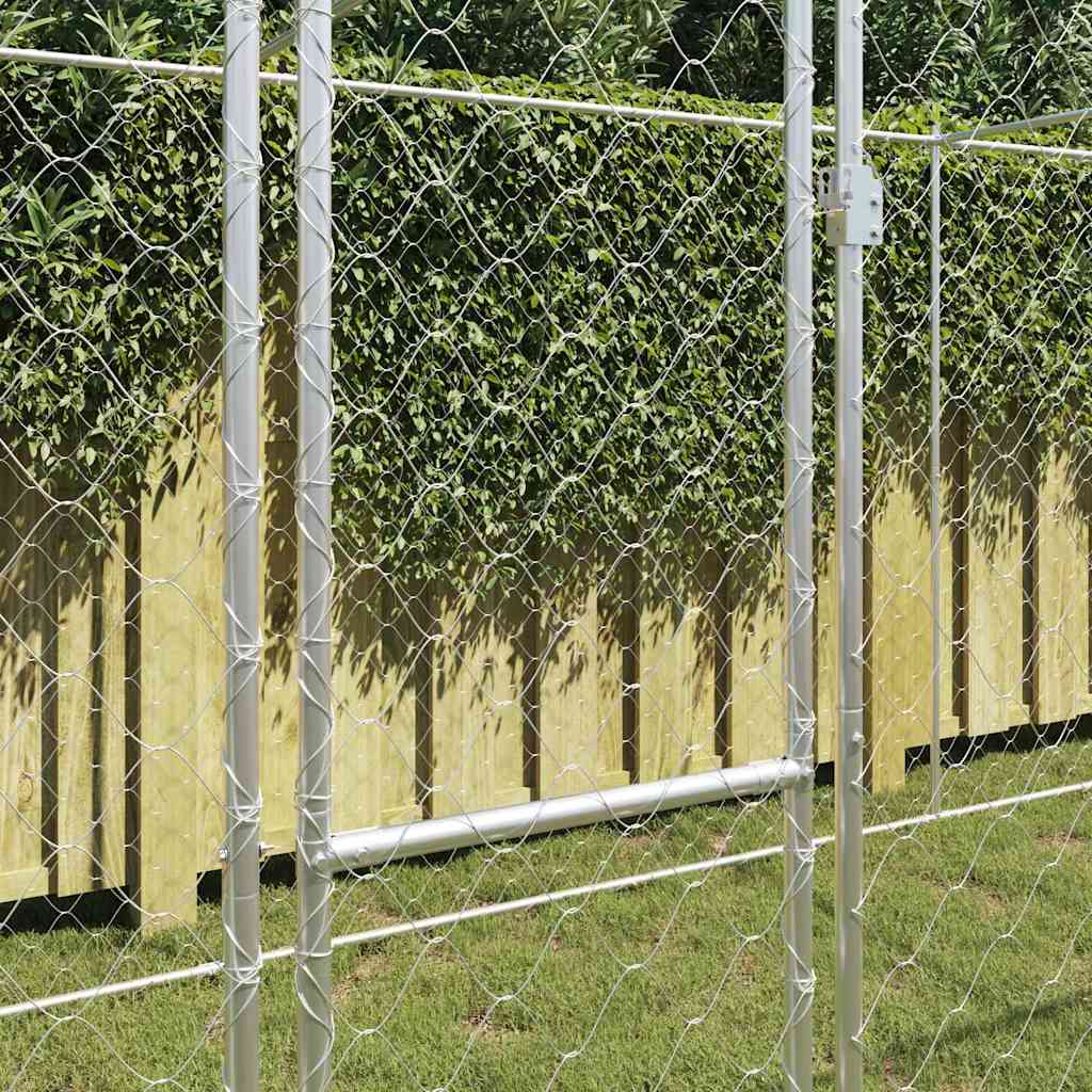 Kavez za pse Srebrno 800 x 200 x 200 cm Cinkani čelik