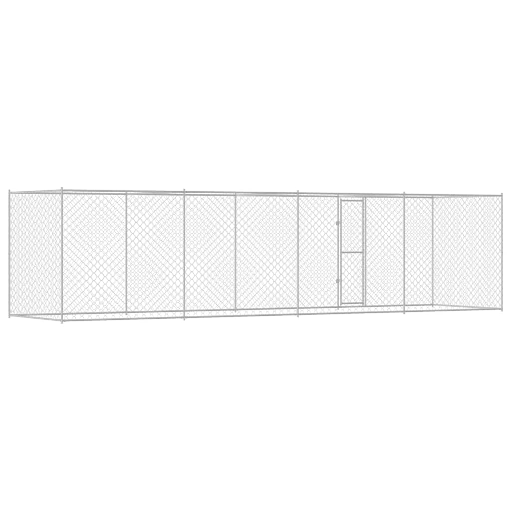 Kavez za pse Srebrno 800 x 200 x 200 cm Cinkani čelik