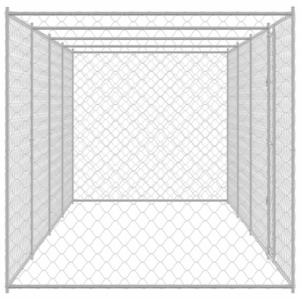 Kavez za pse Srebrno 800 x 200 x 200 cm Cinkani čelik