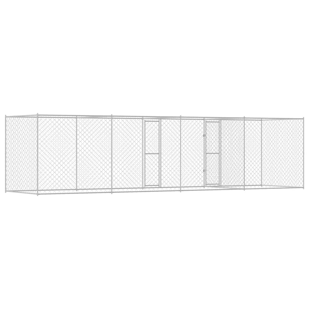 Kavez za pse Srebrno 600 x 200 x 200 cm Cinkani čelik