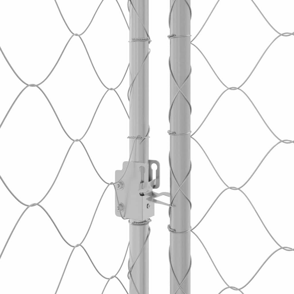 Kavez za pse Srebrno 800 x 200 x 200 cm Cinkani čelik