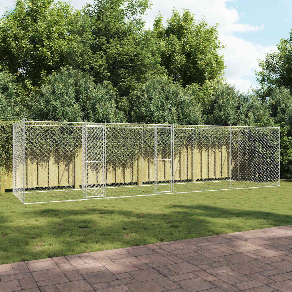 Kavez za pse Srebrno 800 x 200 x 200 cm Cinkani čelik
