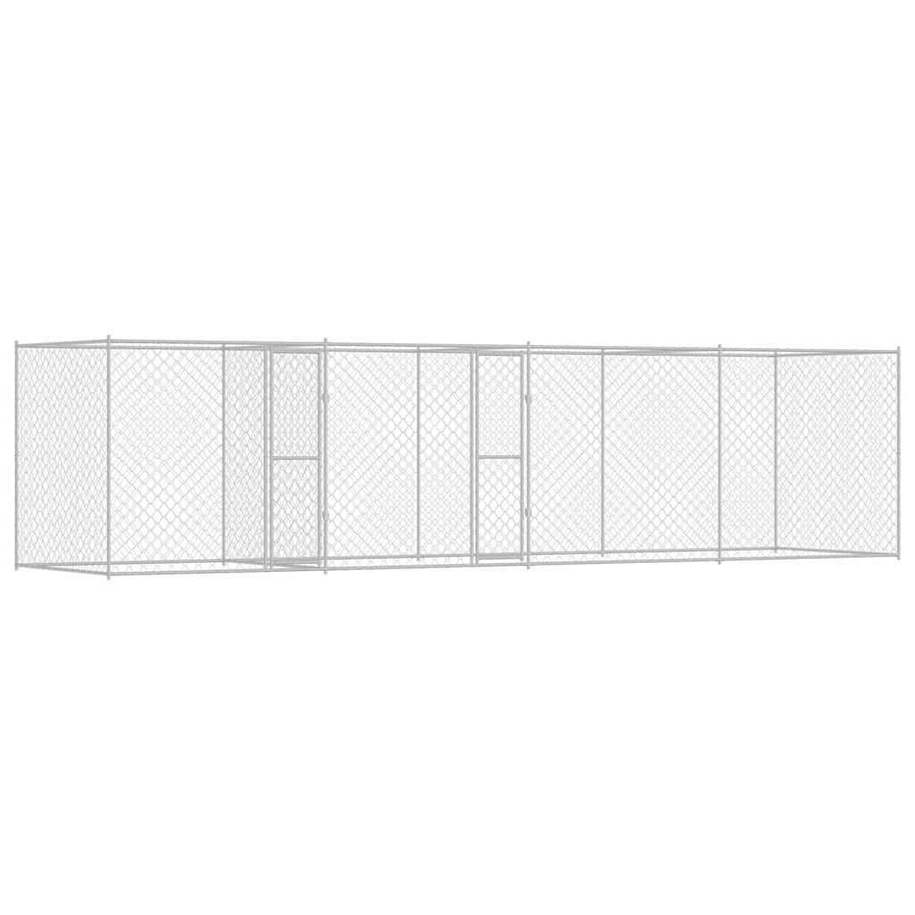 Kavez za pse Srebrno 800 x 200 x 200 cm Cinkani čelik