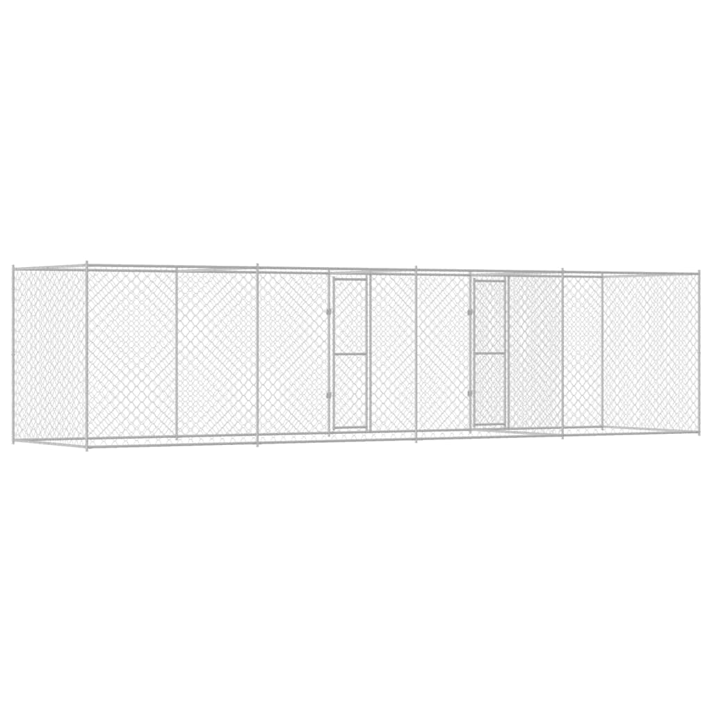 Kavez za pse Srebrno 800 x 200 x 200 cm Cinkani čelik