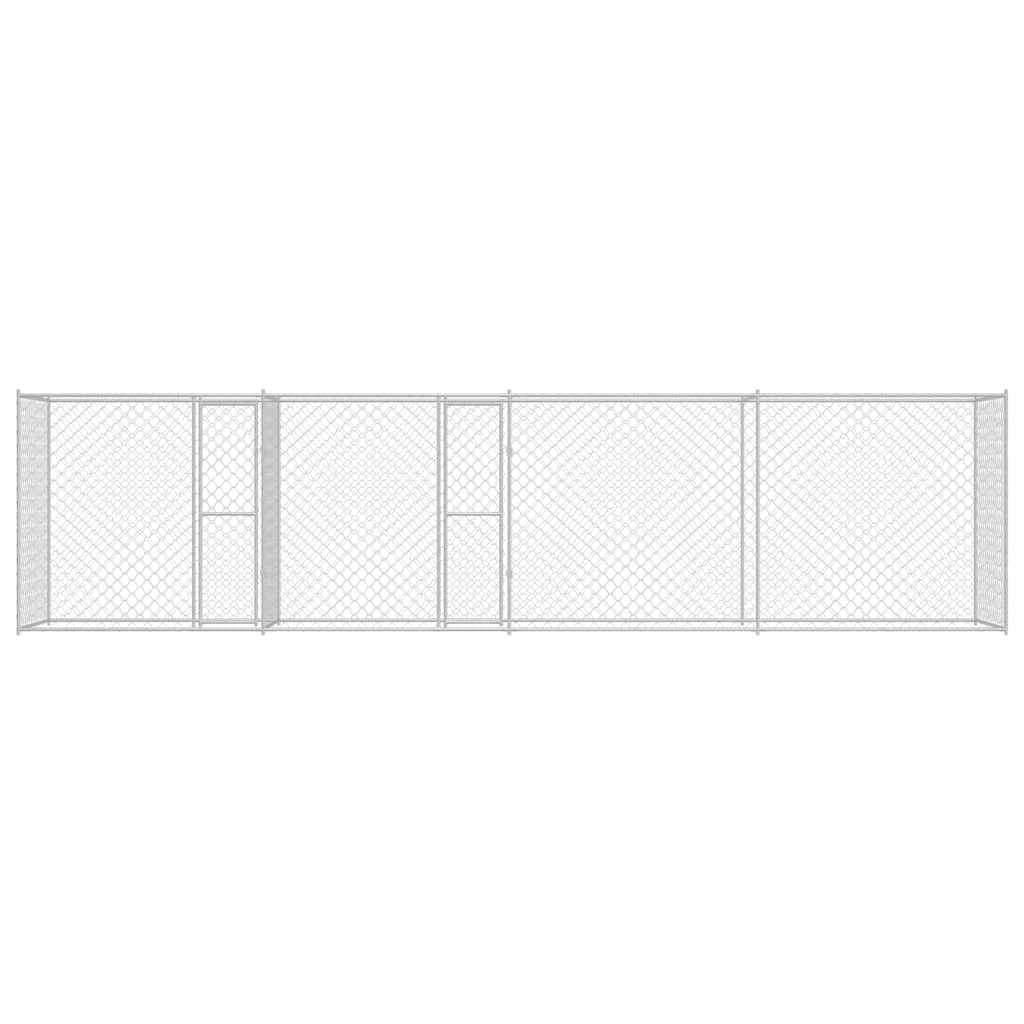 Kavez za pse Srebrno 800 x 200 x 200 cm Cinkani čelik