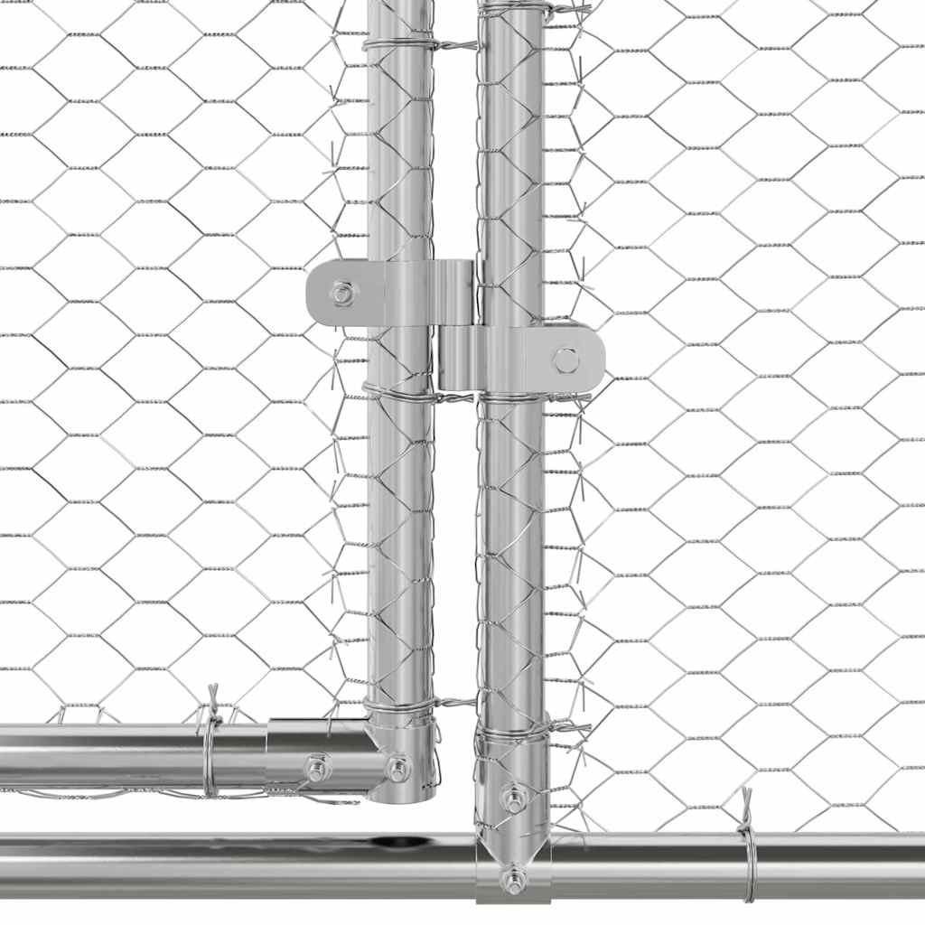 Kavez za piliće 2 pcs Srebrno 400 x 200 x 200 cm Cinkani čelik