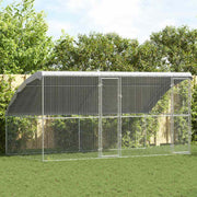 Kavez za piliće 2 pcs Srebrno 400 x 200 x 200 cm Cinkani čelik