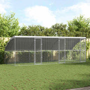 Kavez za piliće 3 pcs Srebrno 600 x 200 x 200 cm Cinkani čelik