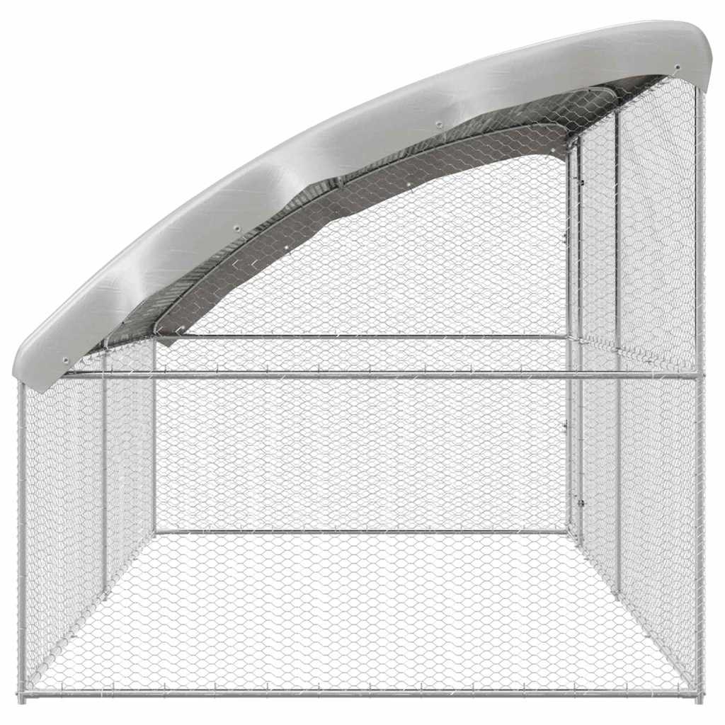 Kavez za piliće 2 pcs Srebrno 400 x 200 x 200 cm Cinkani čelik