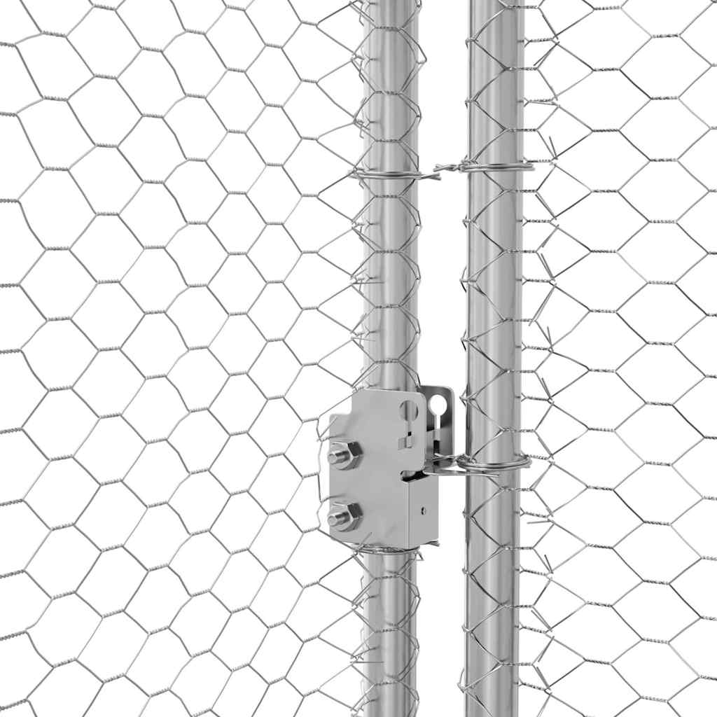 Kavez za piliće 3 pcs Srebrno 600 x 200 x 200 cm Cinkani čelik