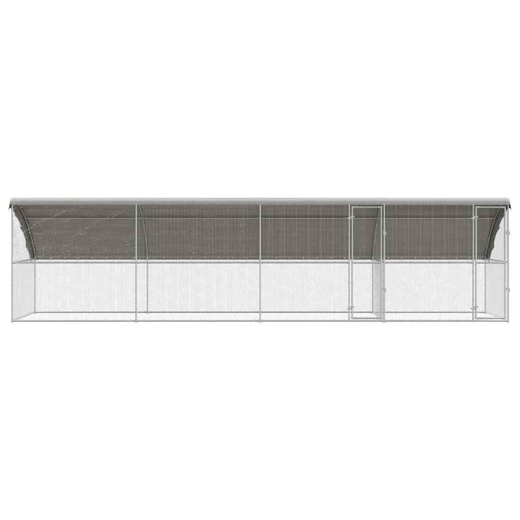 Kavez za piliće 4 pcs Srebrno 800 x 200 x 200 cm Cinkani čelik