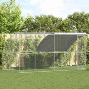 Kavez za piliće 2 pcs Srebrno 400 x 200 x 200 cm Čelik i PE