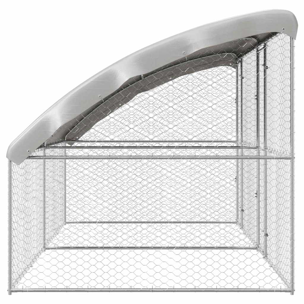 Kućica za pse 2 pcs Srebrno 4 x 2 x 2 m Pocinčani čelik