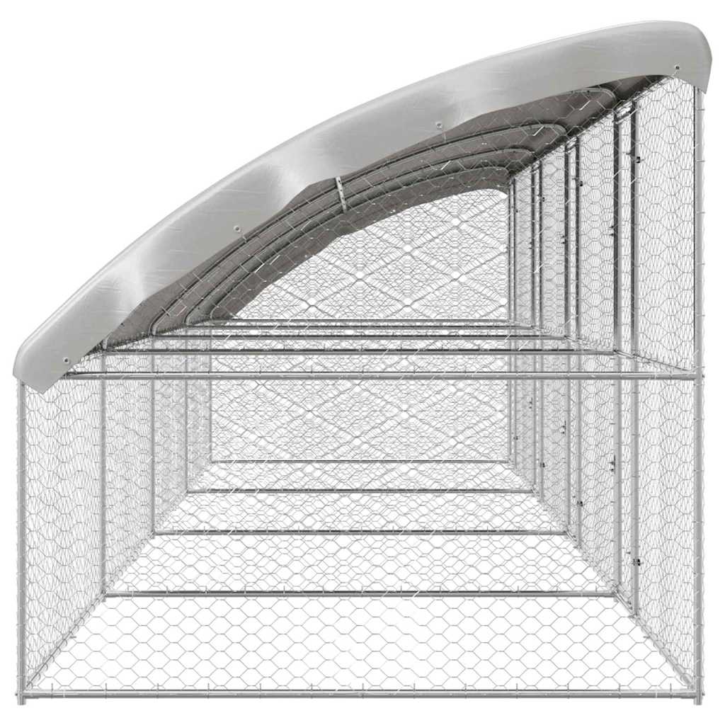 Kućica za pse 4 pcs Srebrno 8 x 2 x 2 m Pocinčani čelik