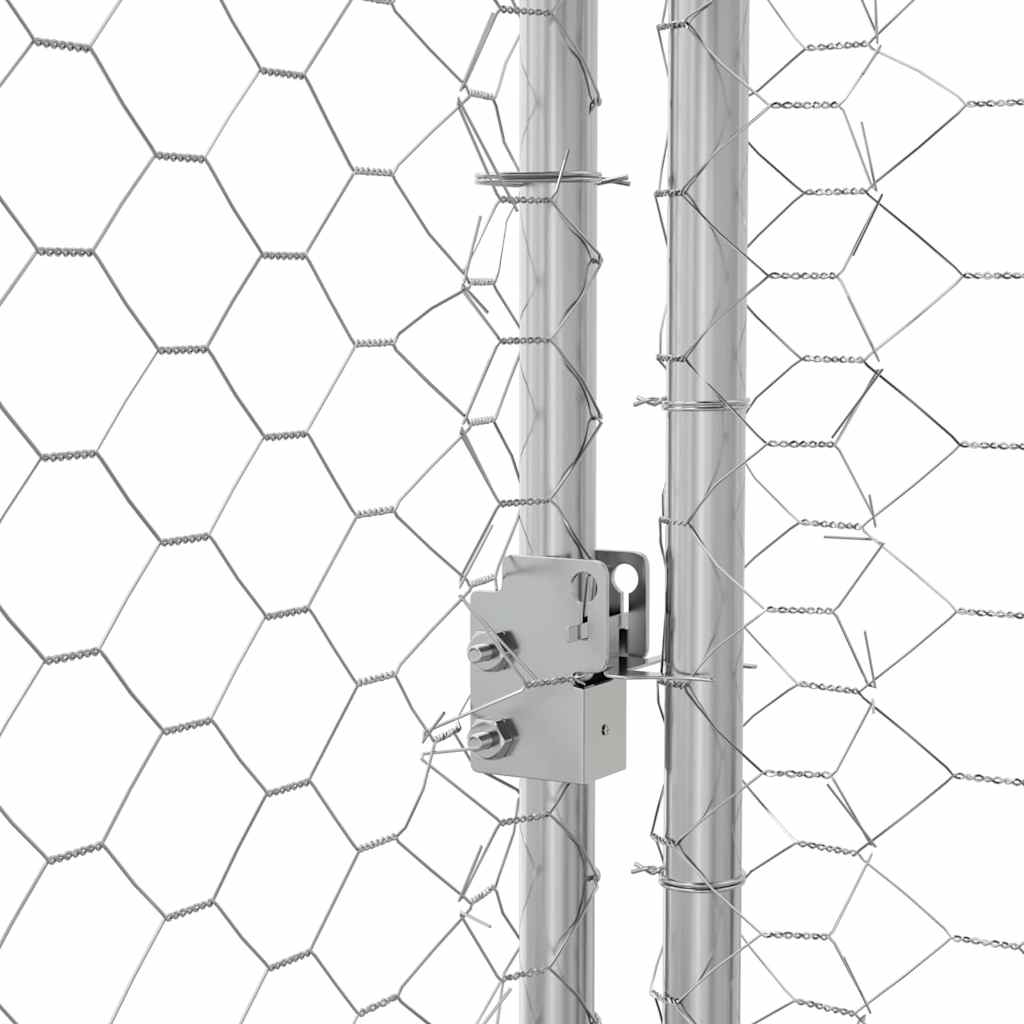 Kućica za pse 3 pcs Srebrno 6 x 2 x 2 m Pocinčani čelik