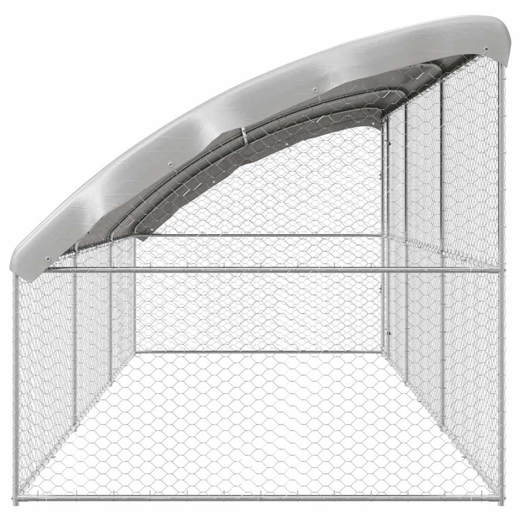 Kućica za pse 3 pcs Srebrno 6 x 2 x 2 m Pocinčani čelik