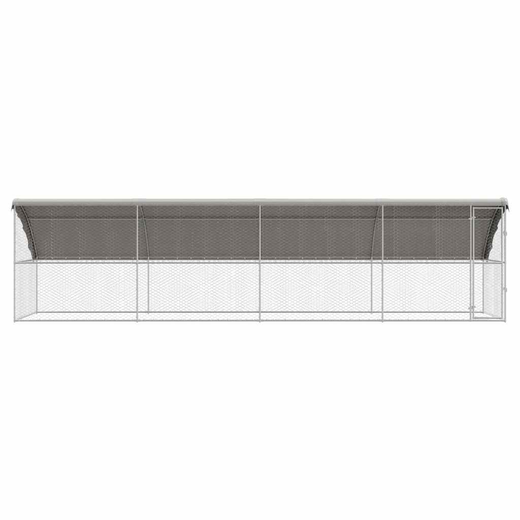 Kućica za pse 4 pcs Srebrno 8 x 2 x 2 m Pocinčani čelik