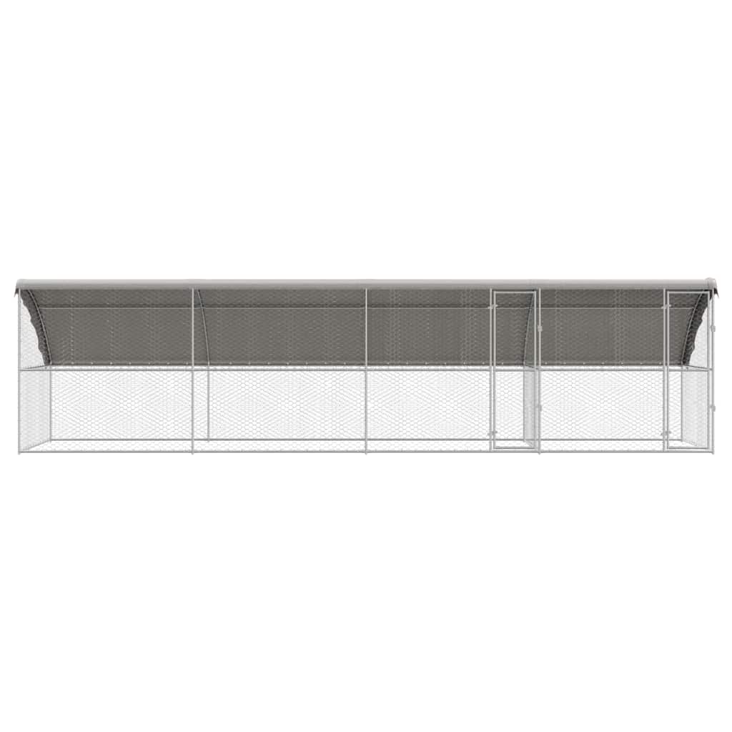 Kućica za pse 4 pcs Srebrno 8 x 2 x 2 m Pocinčani čelik