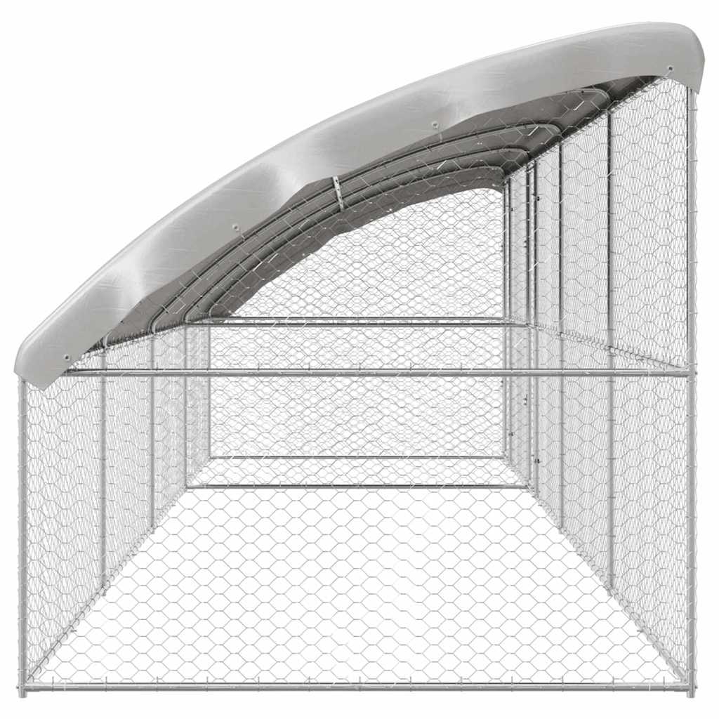 Kućica za pse 4 pcs Srebrno 8 x 2 x 2 m Pocinčani čelik
